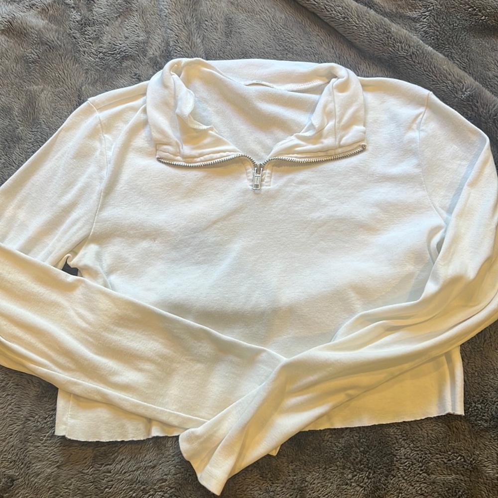 John galt white crop top
